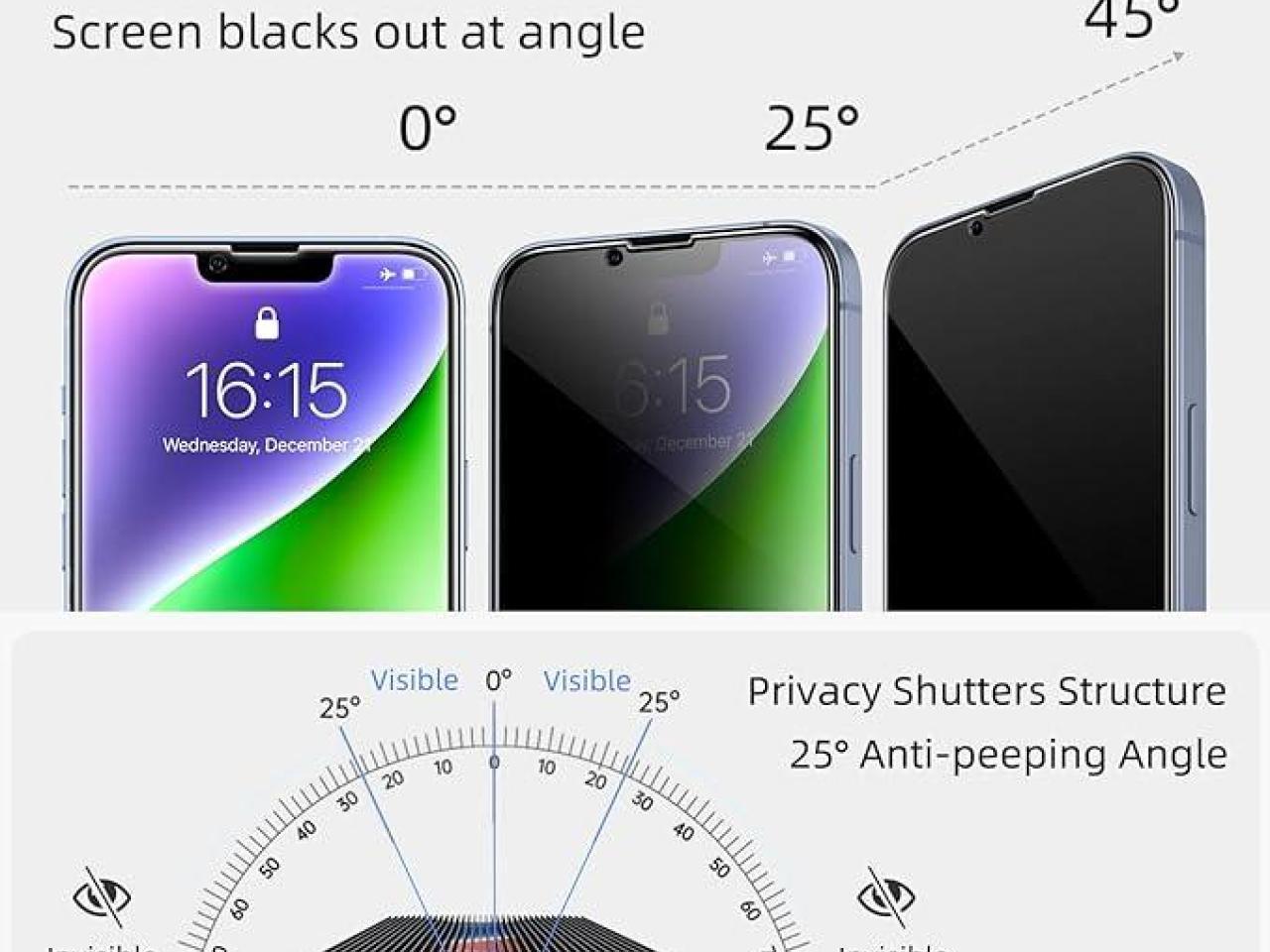 Privacy Screen Protector for iPhone 13/...